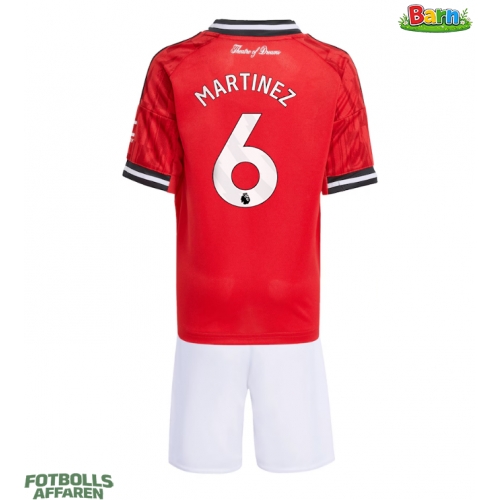 Manchester United Lisandro Martinez #6 Hemmaställ Barn 2025-26 Kortärmad (+ Korta byxor)